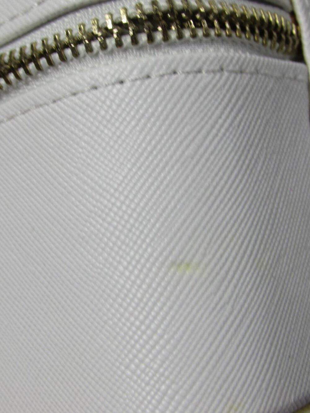 Pandora White Travel Jewelry Box Embossed Floral Gold Zipper Gray Velvet Lining - Picture 13 of 16